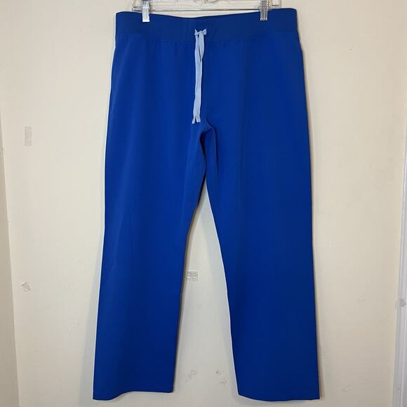 FIGS Women's Livingston Basic Scrub Pants Blue Size LP Large Petite New Medical - Picture 1 of 5